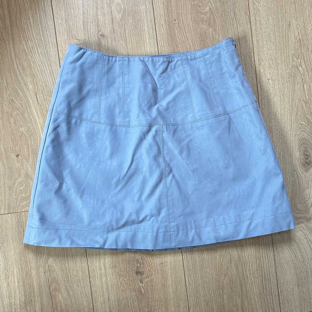 Free People Light Blue Mini Skirt